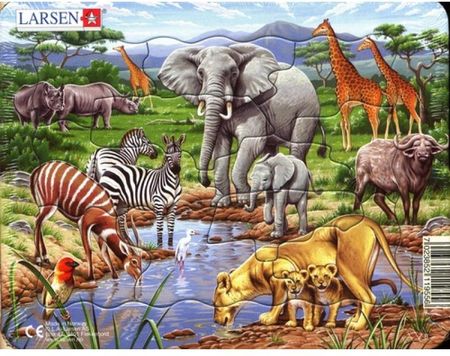 Larsen Puzzle 11El. Zwierzęta Egzotyczne