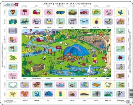 Larsen Puzzle 70El. Ramkowe Maxi Learning English By The Countryside
