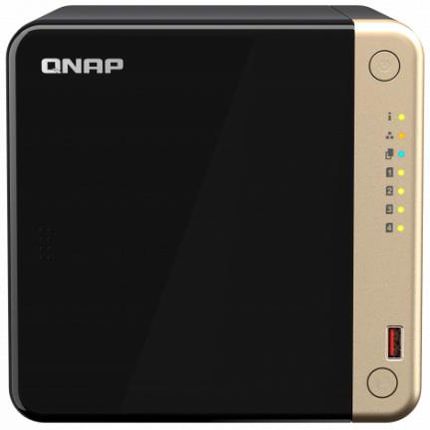 Serwer plików QNAP TS-464-8G 4-bay, Celeron N5105/N5095 4-core 2.9 GHz, 8G RAM DDR4, 2x 2,5 GbE LAN, 2xUSB 2.0, 2xUSB 3.2, 1xHDMI, 2x M.2 2280 NVMe