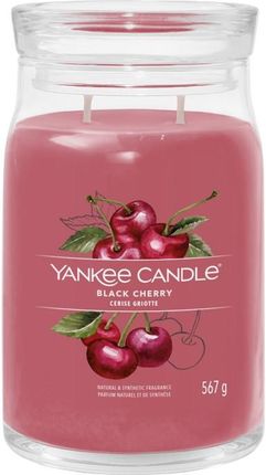 Yankee Candle Signature Świeca W Dużym Słoiku Z Dwoma Knotami Black Cherry 140474