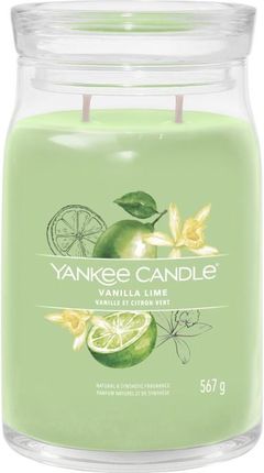 Yankee Candle Signature Świeca W Dużym Słoiku Z Dwoma Knotami Vanilla Lime 140493