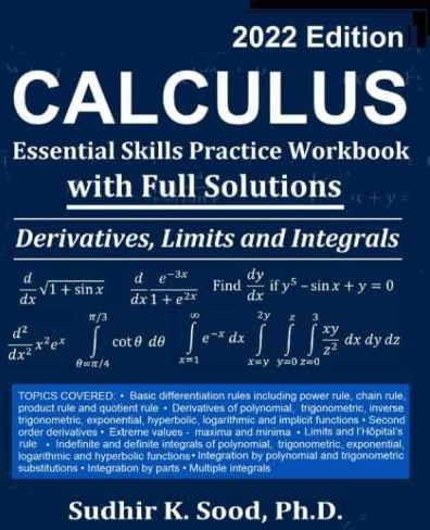 Calculus: Essential Skills Practice Workbook With Full Solutions ...