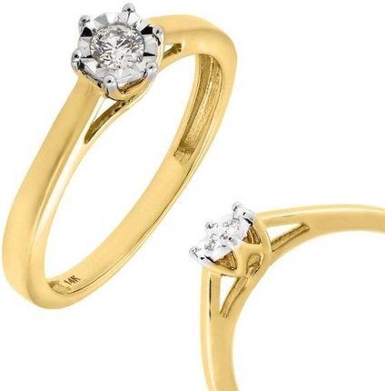 Złoty pierścionek zaręczynowy z brylantem PR.A200/15 RC
