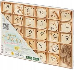 Zdjęcie Literki Flagi Drewniane Girlanda Łańcuch 84 el. - Olkusz