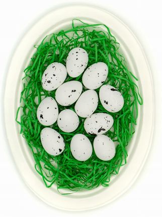 Jajka styropianowe białe nakrapiane 4 cm 12 sztuk,