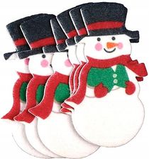 Zdjęcie Dekory z Filcu Bałwanki z klejem 47/77 mm 6 szt. - Rzeszów