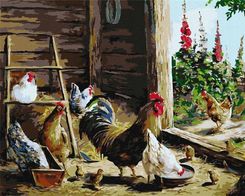 Zdjęcie Malowanie po numerach Kurnik 40x50cm - Kórnik