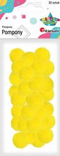 Zdjęcie Pompony, Kulki Poliestrowe 2,5 cm 30 szt. Żółte - Biskupiec
