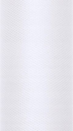 Tiul gładki biały 30cm x 9m Dekoracja