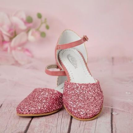 Buty wizytowe różowe dziewczęce KBD-730