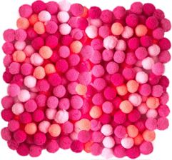 Zdjęcie Pompony Pomponiki Akrylowe Puszyste Różowe 120szt. - Słomniki