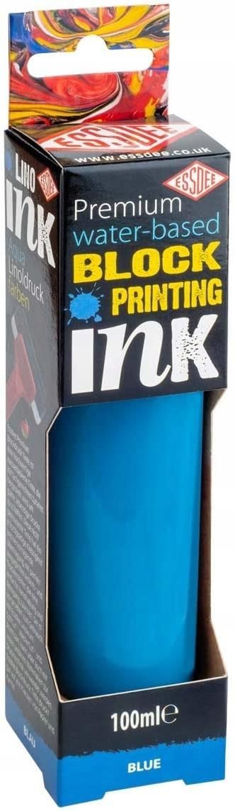 Essdee Inchiostro Per Stampa A Blocchi – Colore Azzurro Cielo – 100 Ml – Base Acqua, Lavabile, Per Linoleum E SoftCut