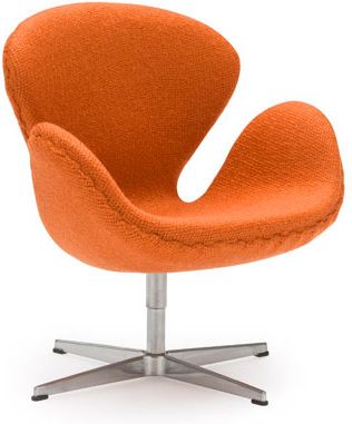 Fotel Swan Chair pomarańczowy wool