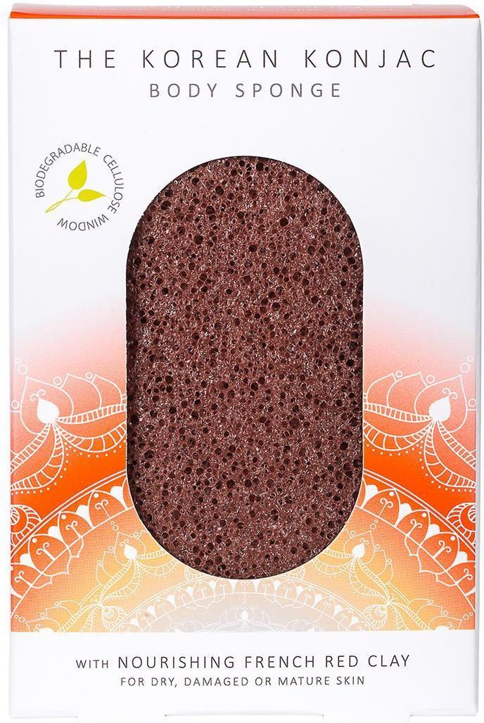 Akcesoria do kąpieli Konjac Sponge Gąbka Konjac do ciała z czerwoną
