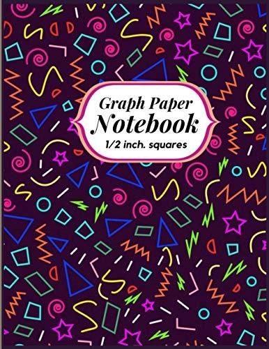 Graph Paper Notebook 1 2 Inch Squares Math Graph Notebook Double