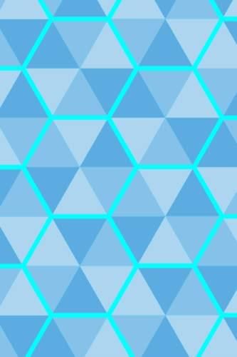 A5 Notebook , 120 Page , Graph Paper , Geometric Hexagon Pattern , Blue ...