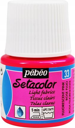 Farba do tkanin Setacolor Pébéo Fluo Pink, 45 ml