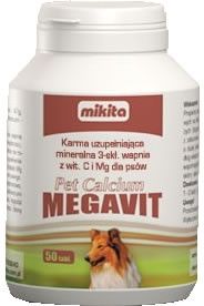 Mikita Pet Calcium Megavit Niedobory Na Tle Wapnia 1Szt 400 Tabletek Klm