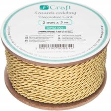 Zdjęcie Sznurek Ozdobny, 2Mm X 5M, Złoty Dpcraft - Krzywiń