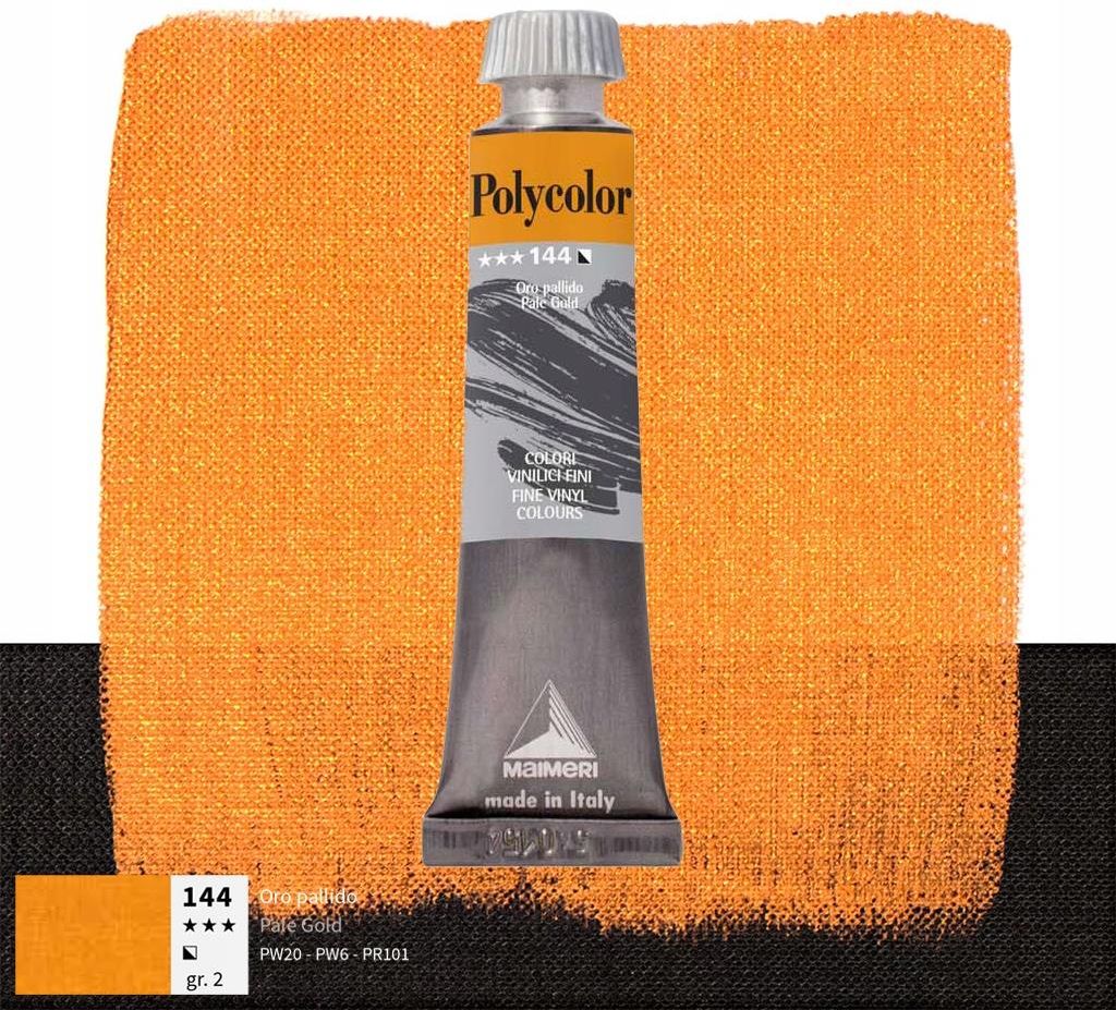 MAIMERI Polycolor Acrilico Oro Pallido 140ml - Colore Acrilico Per Arti E Mestieri