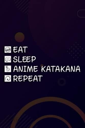 Gifts for men under 10 dollars: EAT SLEEP ANIME katakana REPEAT