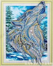 Zdjęcie Norimpex Diamentowa Mozaika Mandala 7D Wilk 40X30Cm 1006659 - Łosice