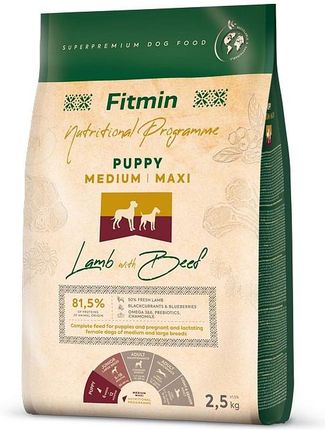 Fitmin Medium Maxi Puppy Lamb And Beef 12Kg