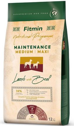 Fitmin Medium Maxi Maintenance Lamb And Beef 12Kg