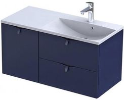 Oristo Szafka wisząca SIENA 100 cm z umywalką AMELIA, PRAWA GRANATOWY MAT OR45-SD2S-60-14 + OR45-SN1S-40-14 + UME-AM-100-92-P