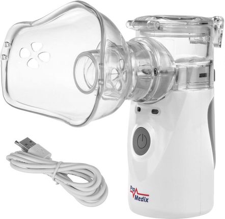 Przenośny / podręczny bezprzewodowy inhalator nebulizator Promedix, zestaw, maski, PR-835 ProMedix