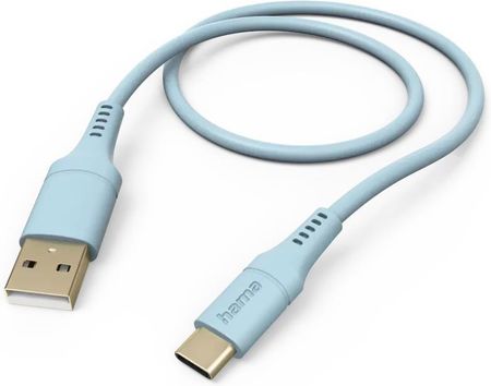 Hama Flexible USB-A / USB-C 1,5m silikon niebieski (201569)