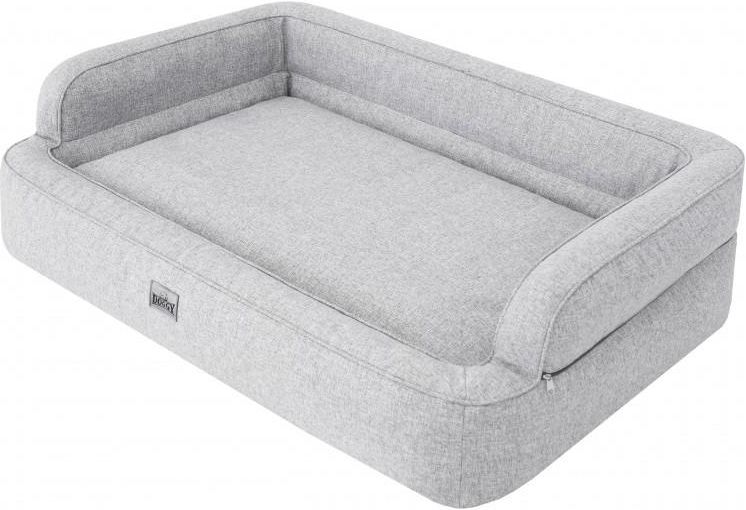 DOGGY Hobbydog XXL Hundebett Medico Lux – Orthopädische Viscomatte, 120x80 Cm, Kunstleder Braun-beige