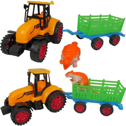 Trifox Zestaw Traktor Przyczepa Maszyna + Dinozaur Mega