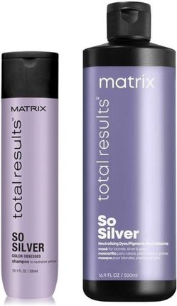 Matrix Zestaw Prezentowy So Silver Do Włosów Blond I Siwych Szampon 300Ml + Maska 500Ml