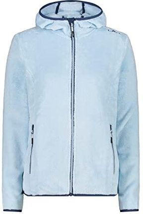 Cmp Woman Jacket Fix Hood Cristall Blue Niebieski