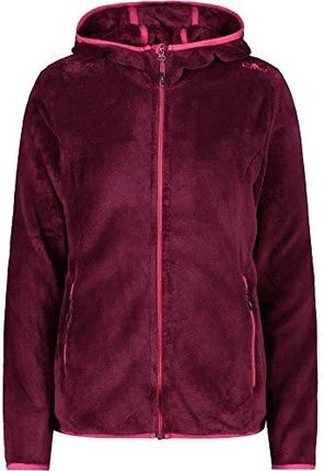 Cmp Woman Jacket Fix Hood Amarantowy