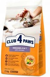 Club 4 Paws Indoor 4W1 Sucha Karma Dla Kotów Przebywających Wyłącznie W Pomieszczeniu 2Kg