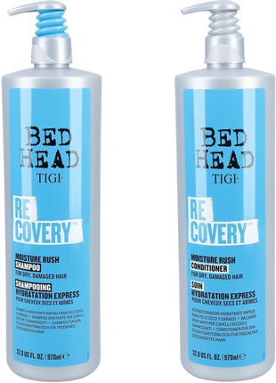 Tigi Bed Head Recovery Zestaw Do Włosów Zniszczonych Szampon 970Ml + Odżywka 970Ml