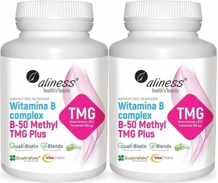 Aliness Medicaline Witamina B Complex B50 Methyl Tmg Plus 2x100Kaps