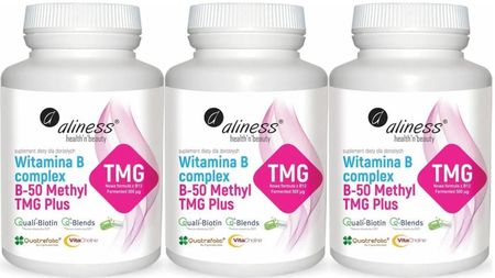 Aliness Medicaline Witamina B Complex B50 Methyl Tmg Plus 3x100Kaps