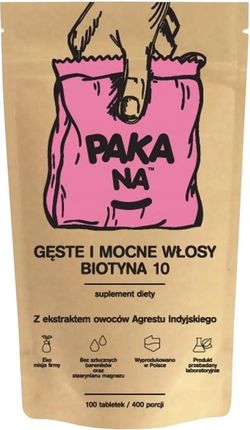 Medso Pakana gęste I Mocne Włosy Biotyna 10 Mg 100tabl.