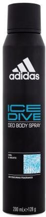 Adidas Ice Dive Deo Body Spray 48H Dezodorant 200 Ml