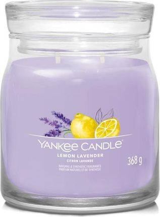Yankee Candle Signature Świeca W Średnim Słoiku Z Dwoma Knotami Lemon Lavender 140533