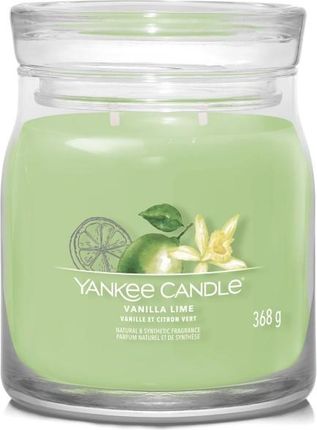 Yankee Candle Signature Świeca W Średnim Słoiku Z Dwoma Knotami Vanilla Lime 140550