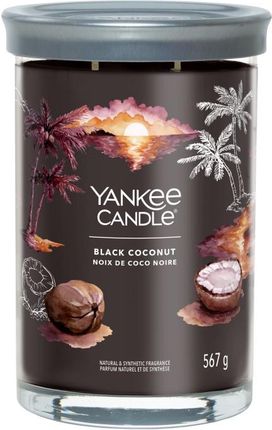 Yankee Candle Tumbler Świeca W Dużym Słoiku Z Dwoma Knotami Black Coconut 140617