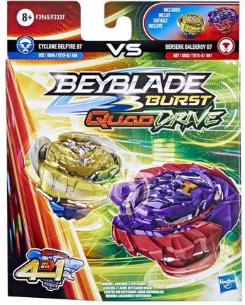 Hasbro Beyblade Burst QuadDrive Berserk Balderov B7 and Cyclone Belfyre B7 Dual Pack F3965