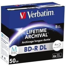 Verbatim Dysk M Disc Bd R Dl 50Gb 6X Jewel Case 5 Ks (43846)