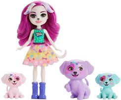 Zdjęcie Mattel Enchantimals Rodzina Dalmatyńczyki Dessa Dalmatian Lalka + figurki GJX43 HKN14 - Tarnogród