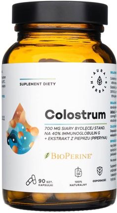 Aura Herbals Colostrum 700 mg + Bioperine 90 szt.