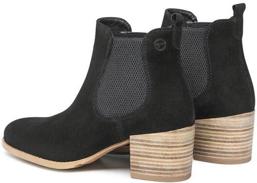Stivali Chelsea Donna Tamaris | Pelle Con Tacco A Blocco 5,5 Cm E Fodera In Tessuto
